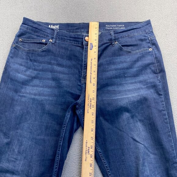 Mugsy Fultons Taper Blues Jeans Mens Size  40X30 Dark Blue Stretch Denim - Picture 6 of 12